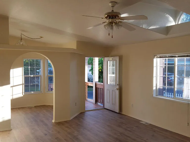 Spacious Living Room looking into Dining Room