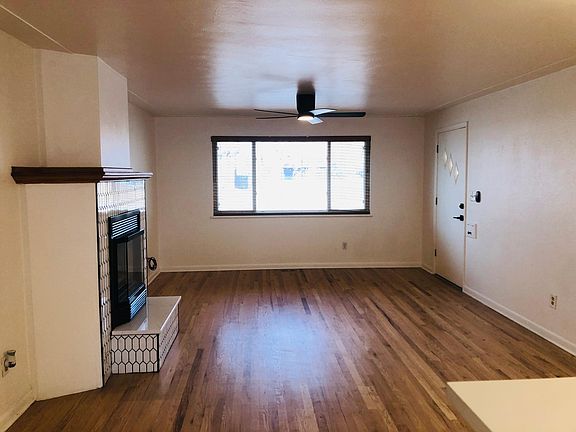 Main level LR with newly refined hardwood floors.