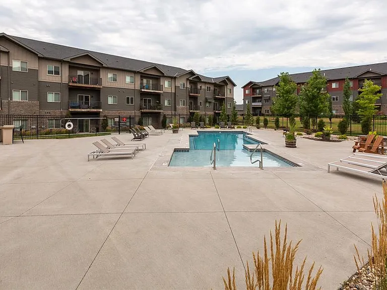 Lanscaping next to pool at Avenue 204.