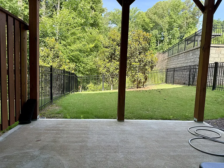 Patio and backyard