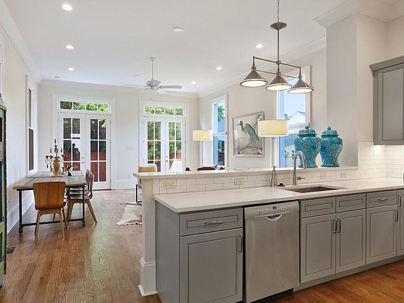 View from kitchen to family room