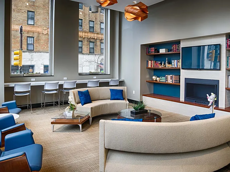 Large seating area in our media lounge