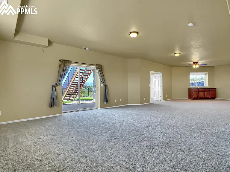 Basement Living Space with Walk-Out sliding door