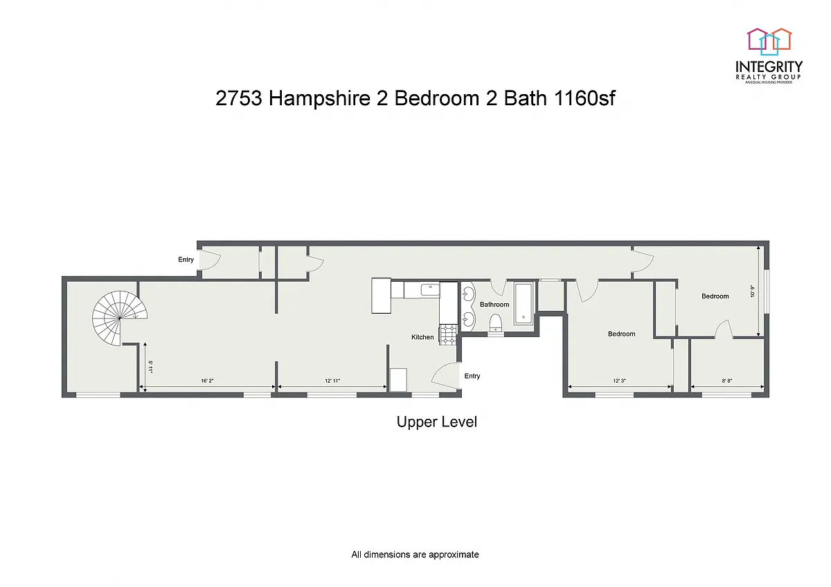 Floor plan Hampshire 2753, 2 Bedroom 2 Bath