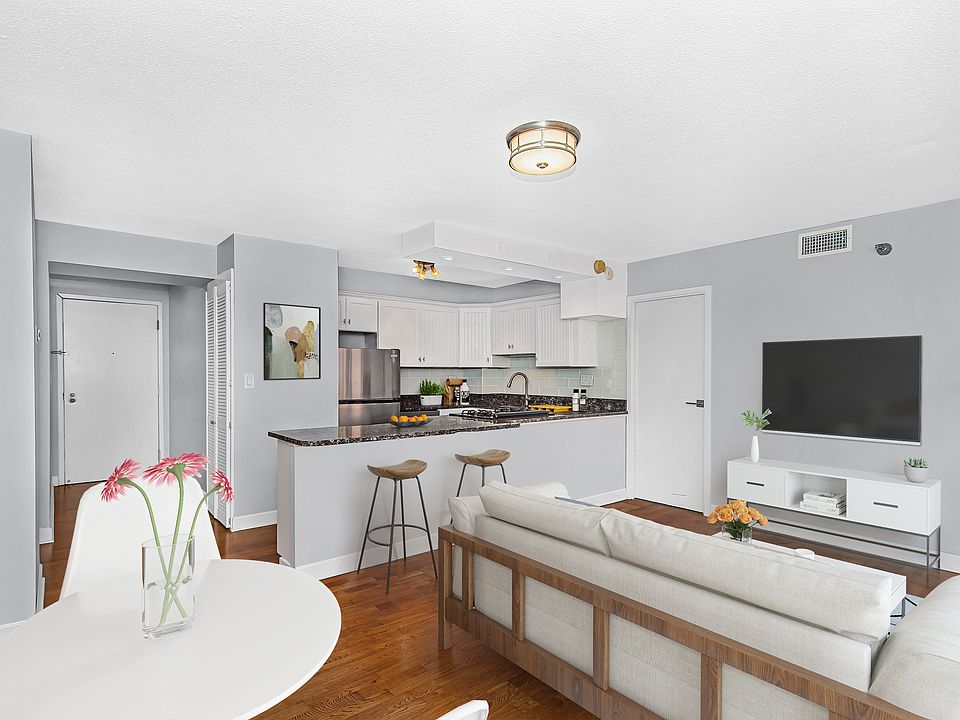 Open kitchen & living (virtually staged)
