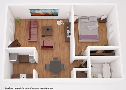 Floor plan Imperial 1 Bedroom