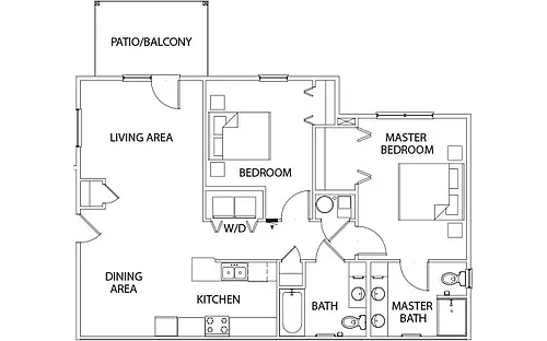 Floor plan 2 Bedroom