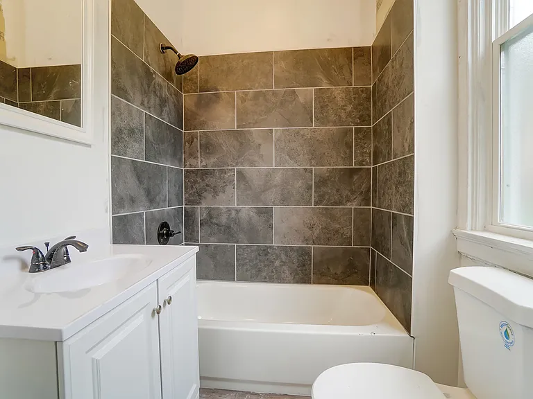 Step into relaxation with a deep soaking tub