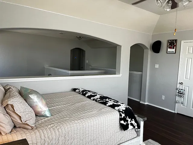 Upstairs game room/media area.