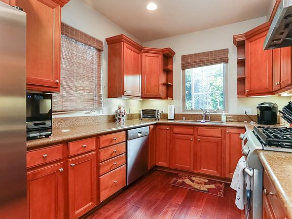Kitchen with cedar cupboards and drawers 