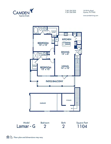 Floor plan Lamar - G