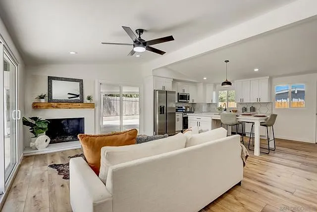 Living Room open to Kitchen