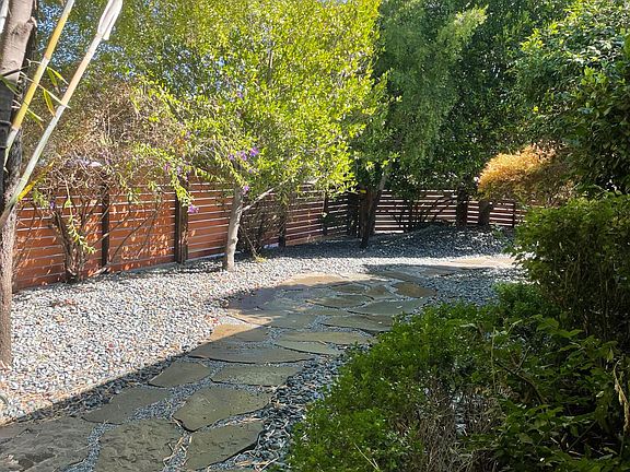 Rock garden other side backyard