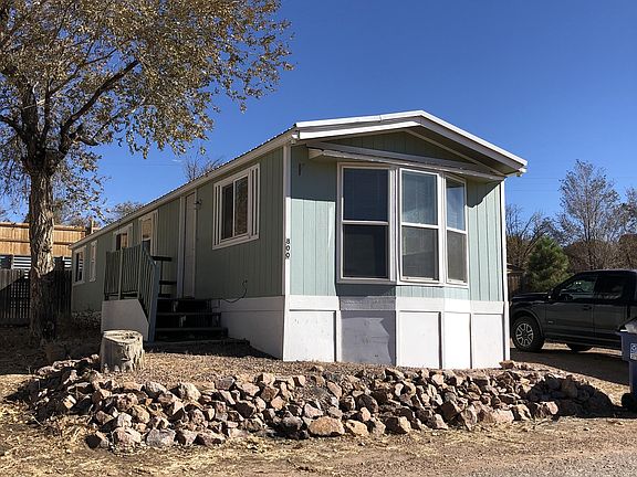 front of mobile home