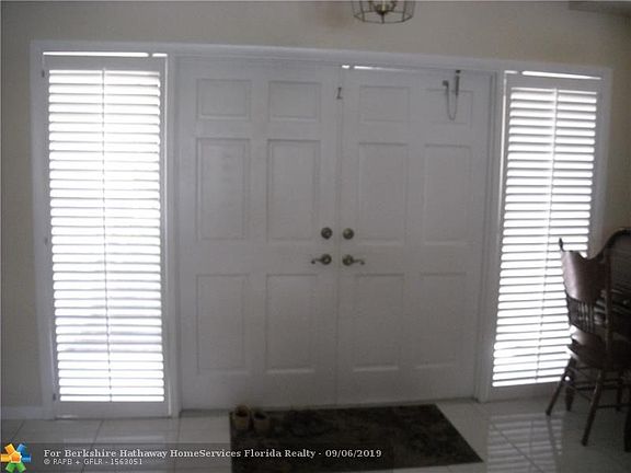 Double door entry.