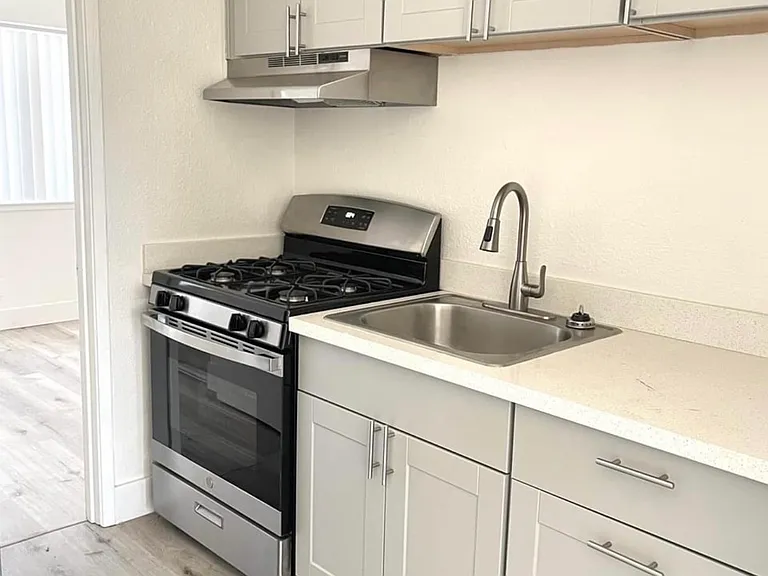 Kitchen with a gas stove