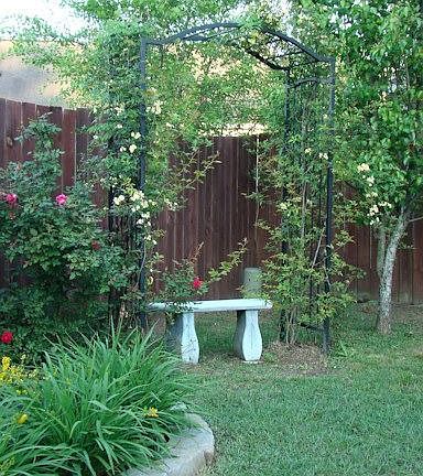 left hand side of back yard
