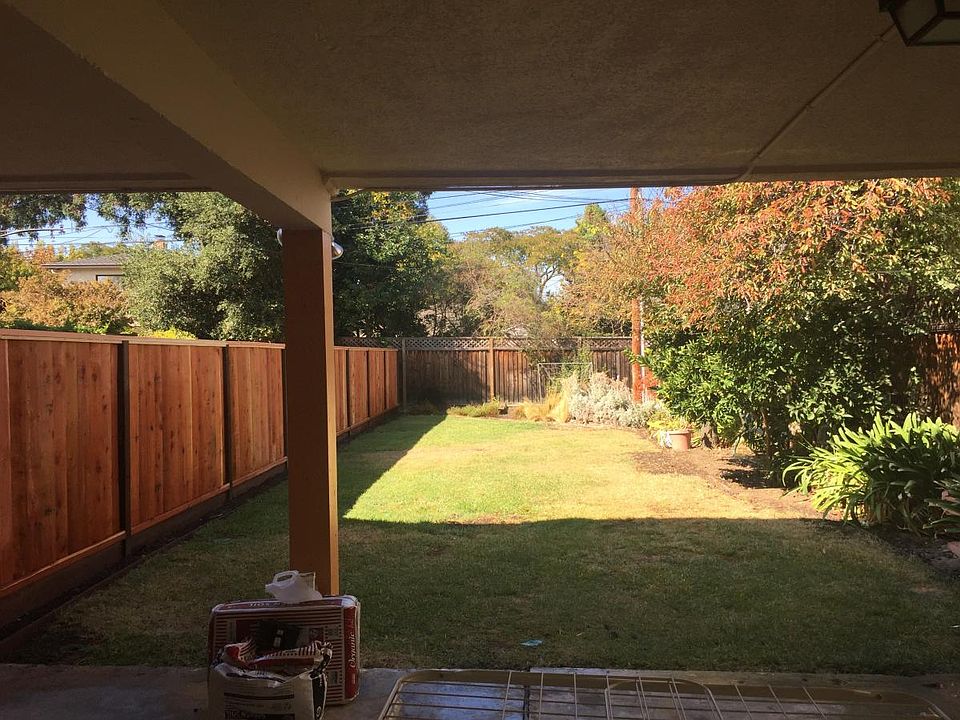 private backyard with room to garden