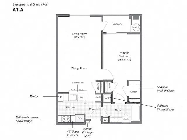 Floor plan Model A1-A