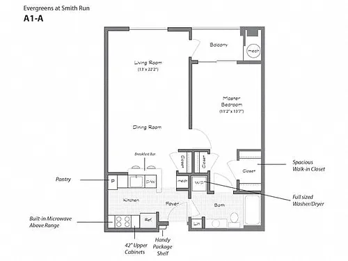 Floor plan Model A1-A