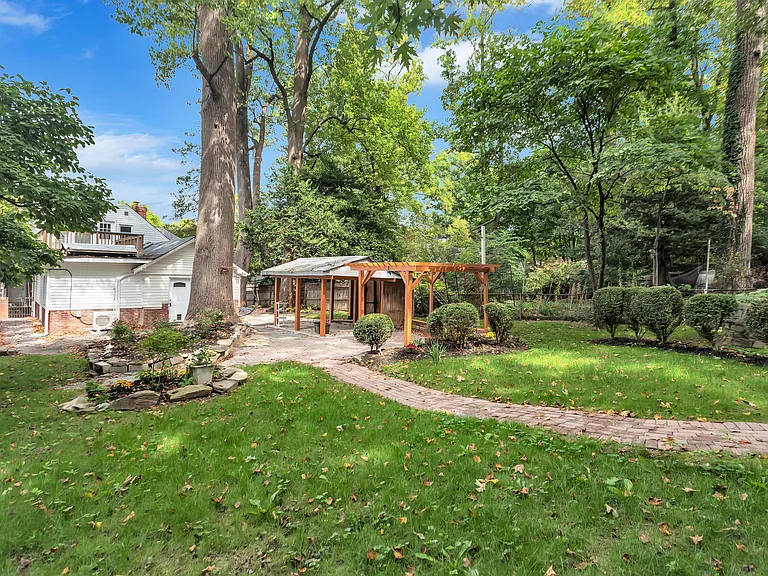 Back yard view to gazebo