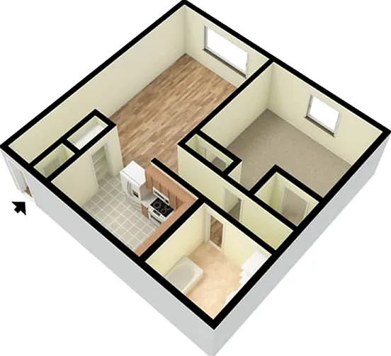 1 BR Chic 3D Unfurnished 1 BR Chic 3D Unfurnished