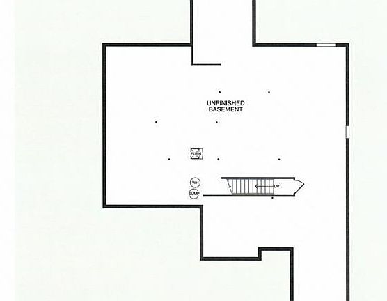Unfinished basement floor plan
