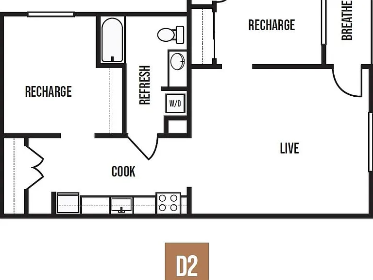 2 Bedroom 1 Bathroom 2 Bedroom 1 Bathroom