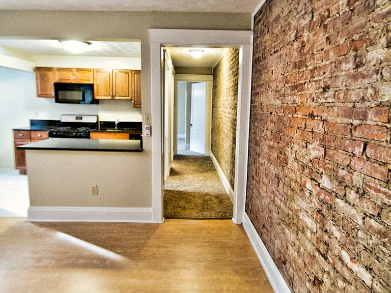 Select apartments with exposed brick