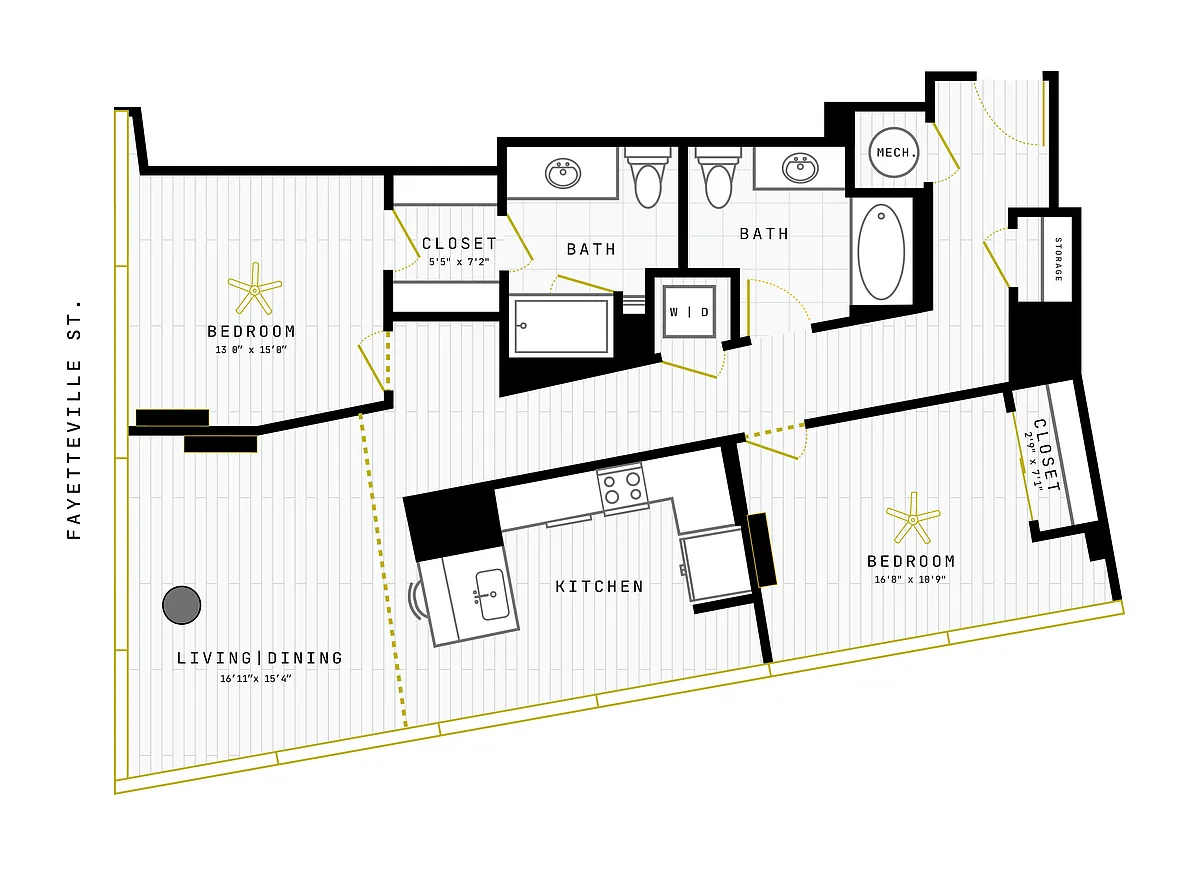 Floor plan 2 Bed/2 Bath-2BR-16