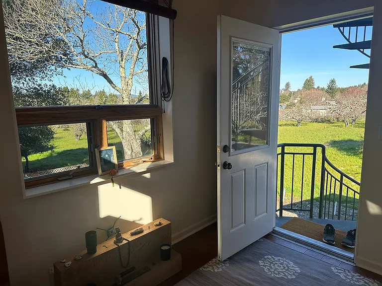 Yoga/meditation room with a view