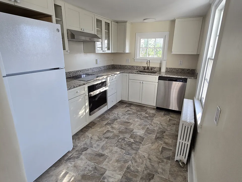 Kitchen with Dishwasher, Induction Stove, Oven, Refrigerator, Fume Hood