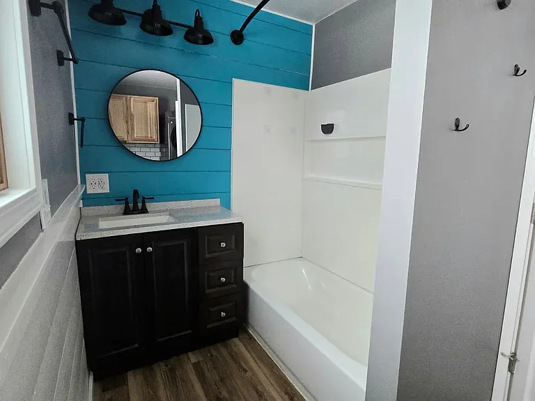First floor bath and laundry