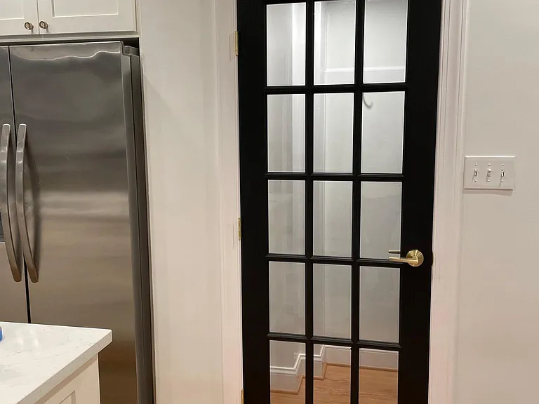 French door to basement.