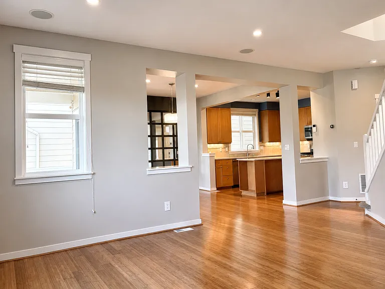 View of the kitchen from the living room