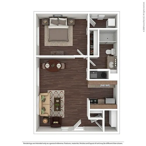 Floor plan 1x1 Quartz