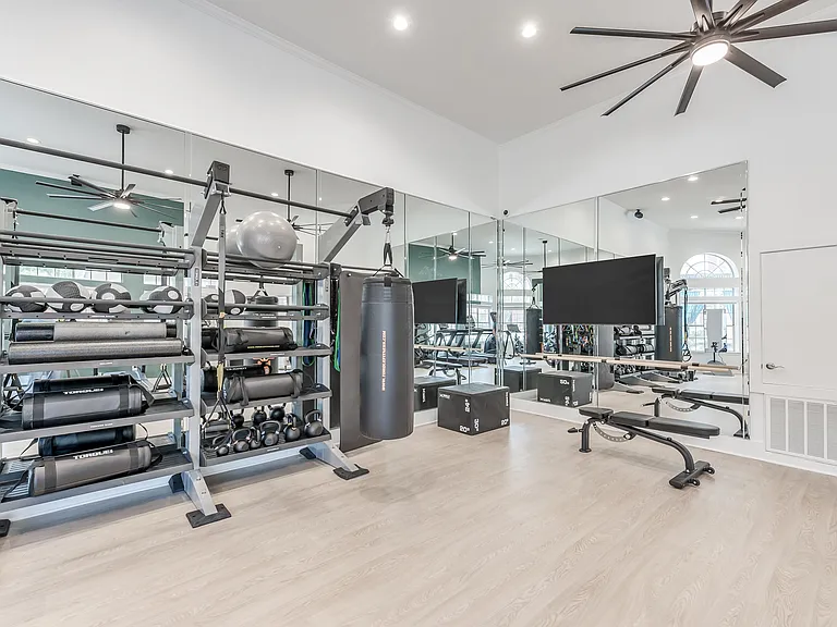Brightly lit, reimagined fitness studio