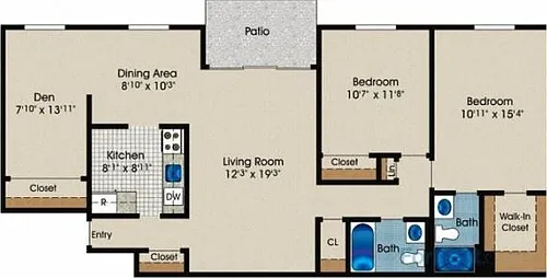 Floor plan Three Bedroom