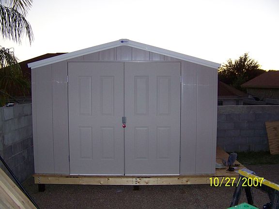 Work shed with bench