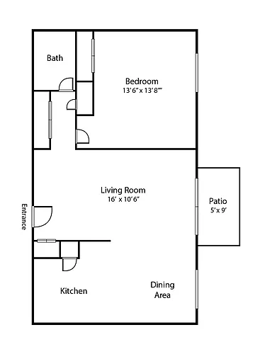 Floor plan 1 Bedroom