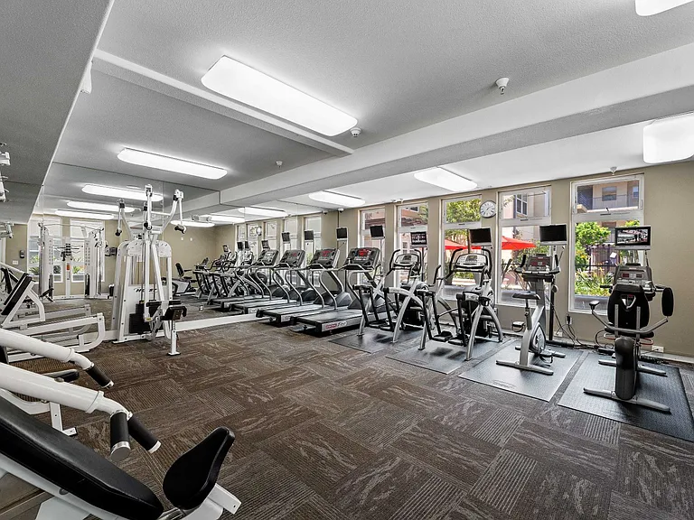 The Fitness Center at the Villagio Apartment.