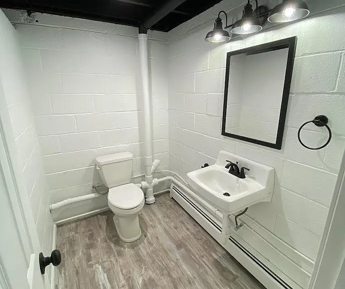 Basement half bath