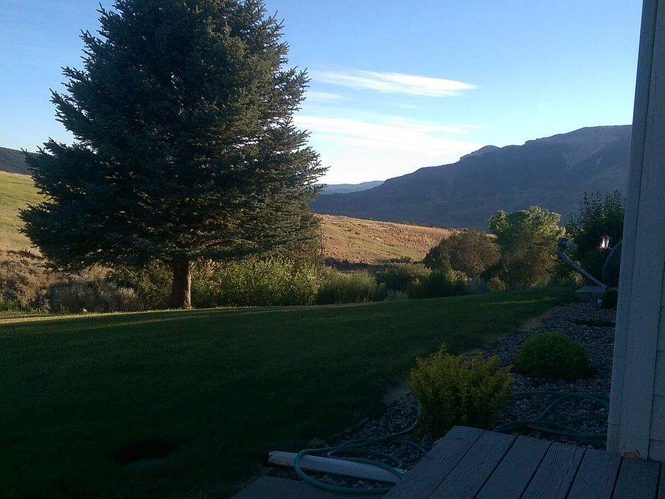 view at dusk down valley
