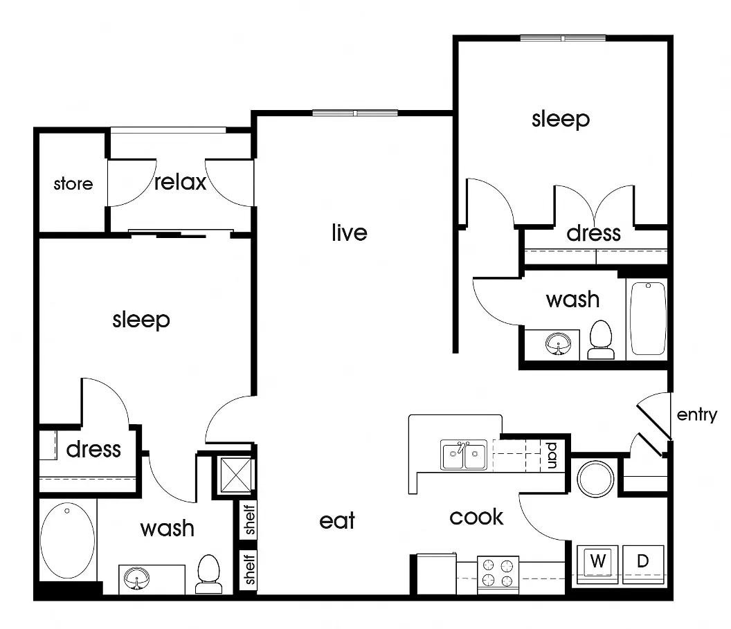 Floor plan 2A - 60