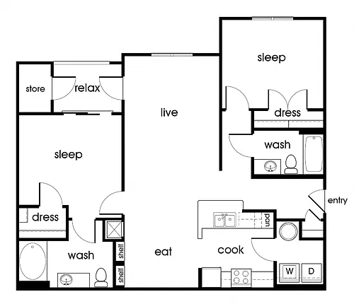 Floor plan 2A - 60