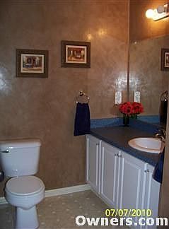 Powder Room with Venetian Plaster