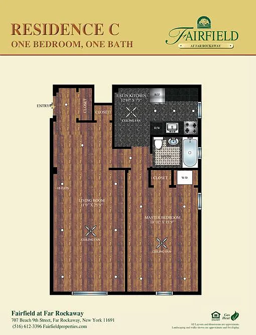 Floor plan ONE BEDROOM C
