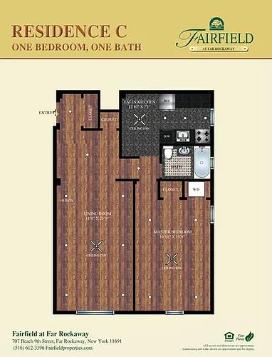 Floor plan ONE BEDROOM C