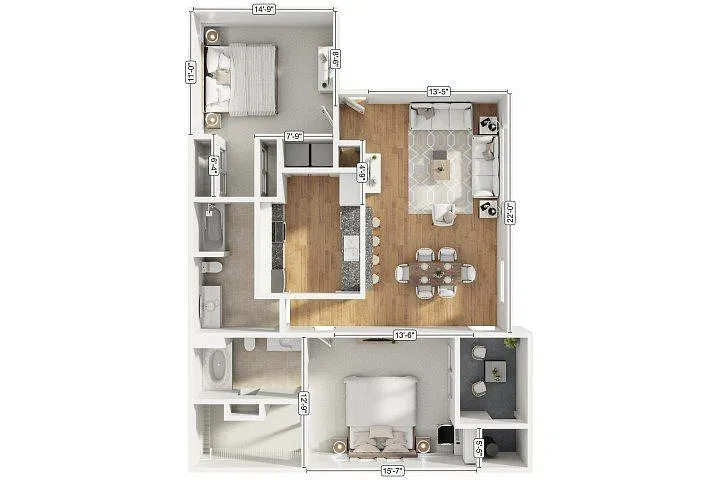 Floor plan 2B2
