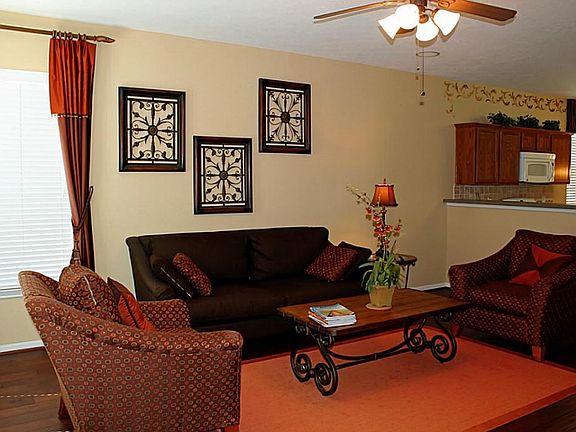 Fabulous open floor plan with wide plank wood floors.